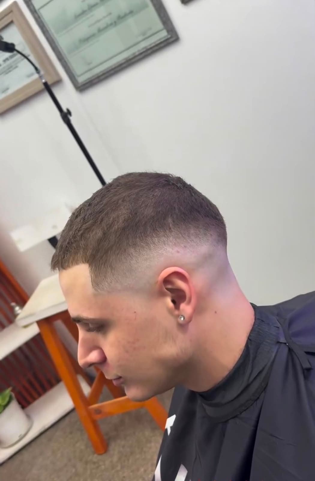 Corte realizado en Leo Barber VM